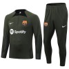 FC Barcelone Quarter Zip Ensemble Sweat d'Entraînement 2023-24 Verte Pour Homme